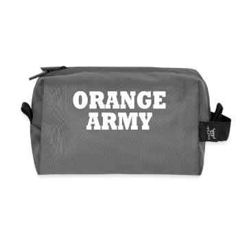 Orange army - Recycled Toiletry Zip Bag - anthracite - Front