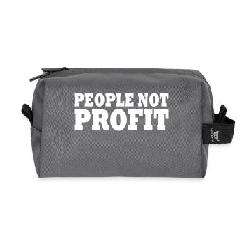 People not profit - Recycelte Kulturtasche - Anthrazit - Vorne