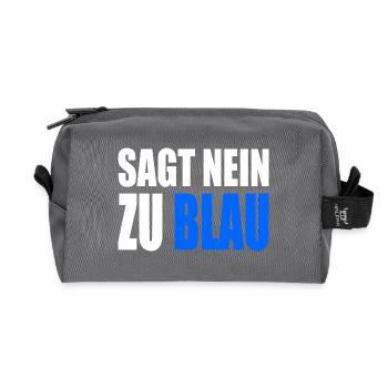 Dites non au bleu - Trousse de toilette en tissu recyclé - anthracite - Devant