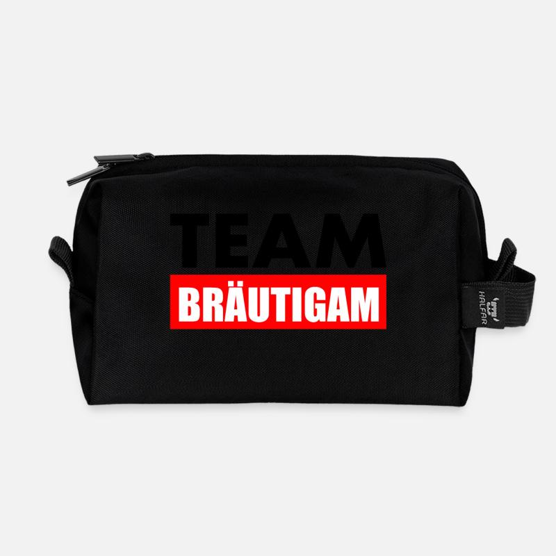 Team bräutigam - Recycelte Kulturtasche - Schwarz