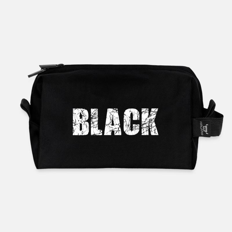 Black - Recycelte Kulturtasche - Schwarz