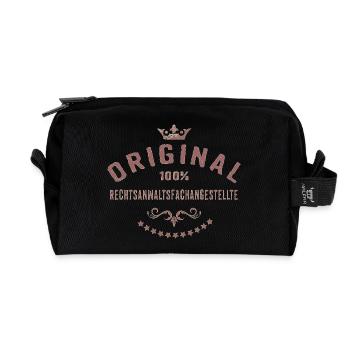 Original 100 Prozent Rechtsanwaltsfachangestellte - Recycelte Kulturtasche - Schwarz - Vorne