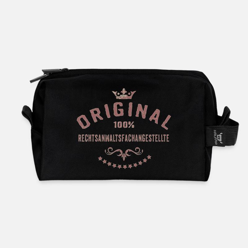 Original 100 Prozent Rechtsanwaltsfachangestellte - Recycelte Kulturtasche - Schwarz