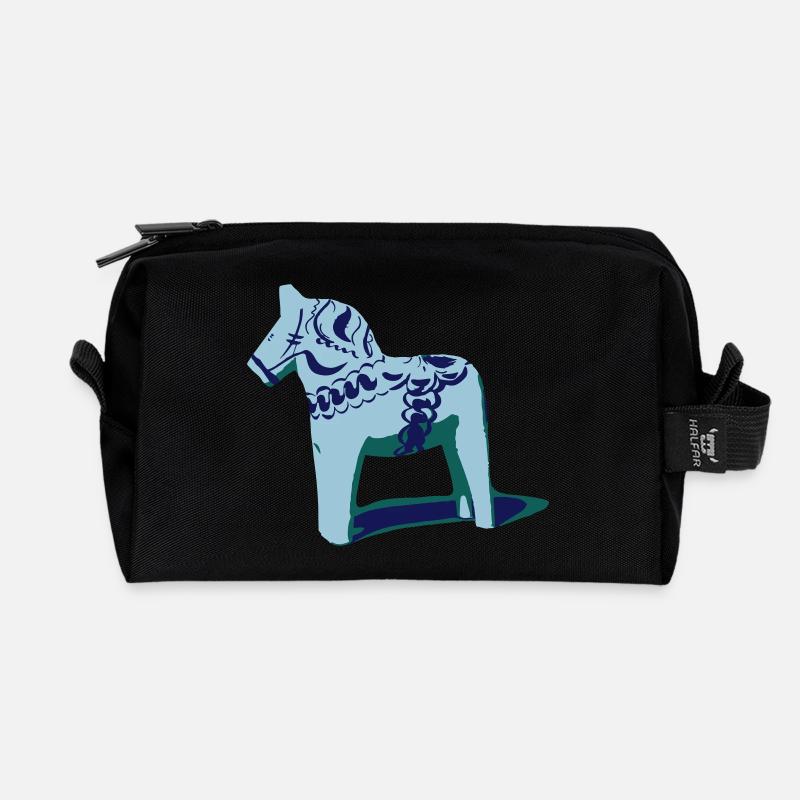 Dalahorse - Recycelte Kulturtasche - Schwarz