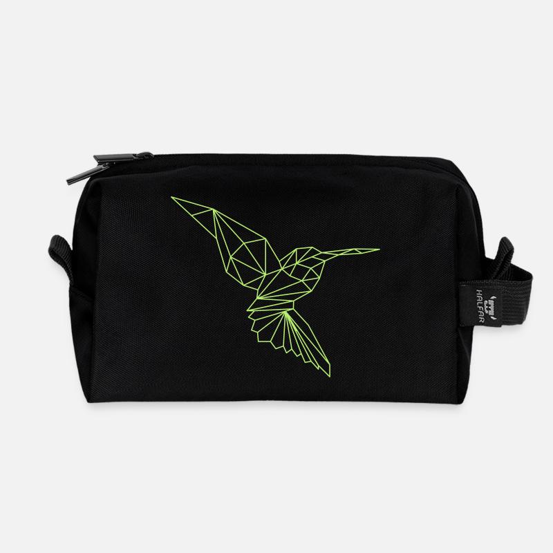 Eisvogel - Recycelte Kulturtasche - Schwarz