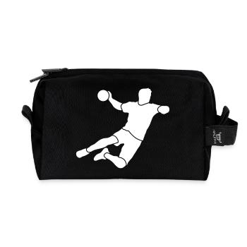 Handballer Handball - Recycelte Kulturtasche - Schwarz - Vorne