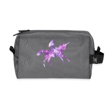 princesse licorne licorne princesse reine née - Trousse de toilette en tissu recyclé - anthracite - Devant