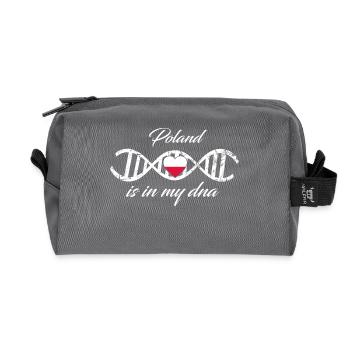 love my dna dns land country Poland - Trousse de toilette en tissu recyclé - anthracite - Devant