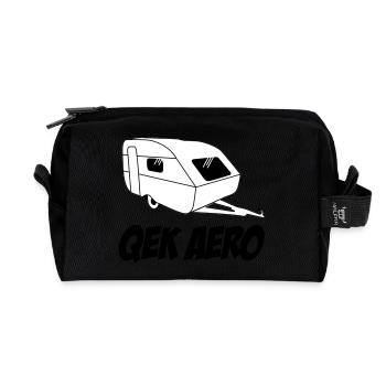 QEK Aero - Recycelte Kulturtasche - Schwarz - Vorne