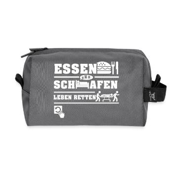 Rettungsdienst Shirt-Jeden Tag - Recycelte Kulturtasche - Anthrazit - Vorne