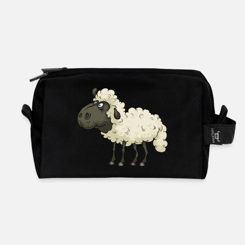 Schaf - Recycelte Kulturtasche - Schwarz