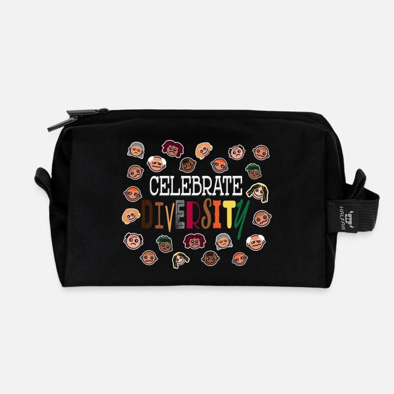 Celebrate Diversity - Vielfalt feiern - Recycelte Kulturtasche - Schwarz