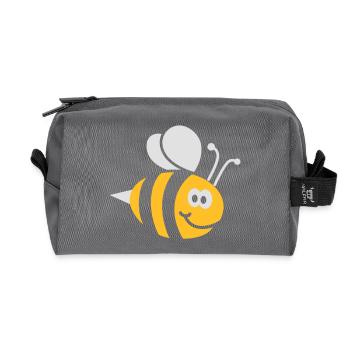 Bees 2C - Recycled Toiletry Zip Bag - anthracite - Front