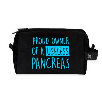 Diabetes T shirts - Recycled Toiletry Zip Bag - black - Front