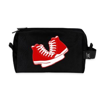 chaussures old school - Trousse de toilette en tissu recyclé - noir - Devant