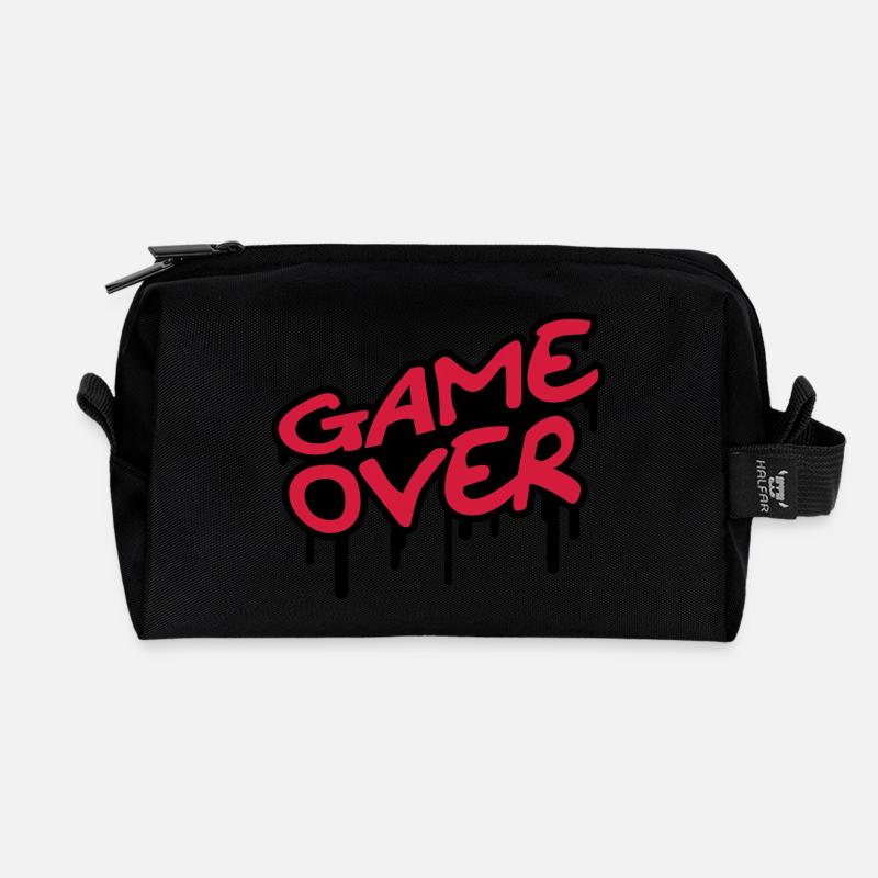 Game Over - Recycelte Kulturtasche - Schwarz