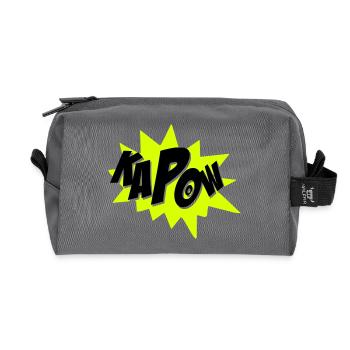 kapow - Recycelte Kulturtasche - Anthrazit - Vorne