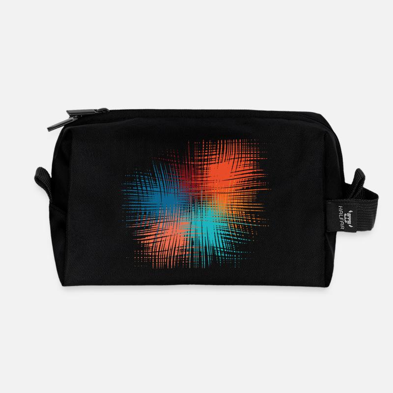 Explosion der Farben - Recycelte Kulturtasche - Schwarz