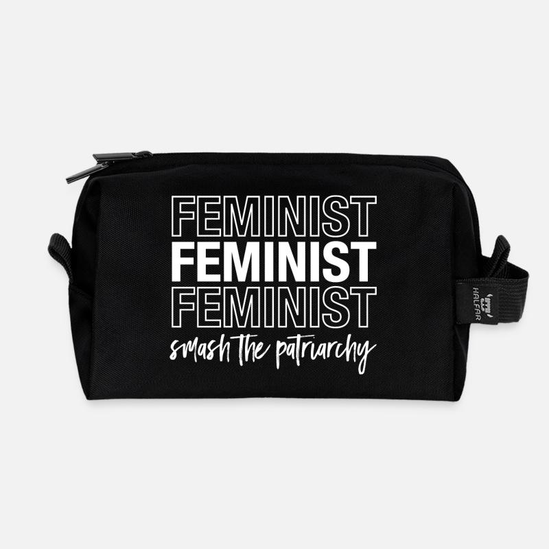 Feminist - Smash The Patriarchy - Recycelte Kulturtasche - Schwarz