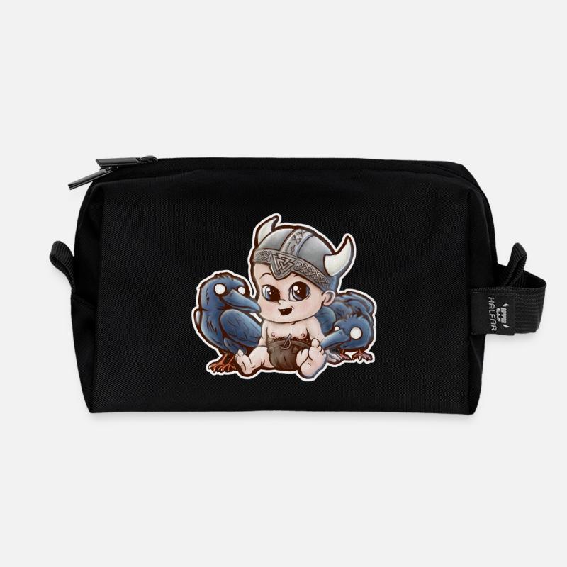 Odin Wikinger Baby - Recycelte Kulturtasche - Schwarz