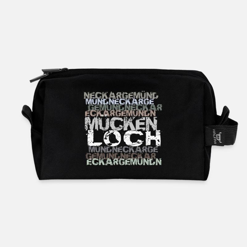 Neckargemünd - Mueckenloch - Recycelte Kulturtasche - Schwarz