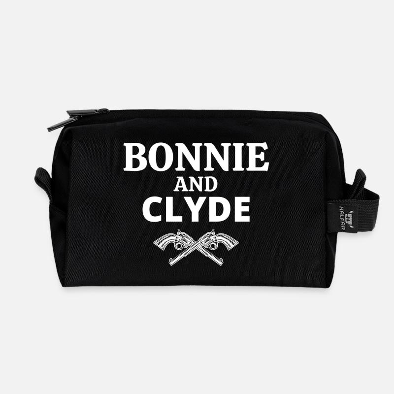 Bonnie und Clyde, Bonnie, Clyde - Recycelte Kulturtasche - Schwarz