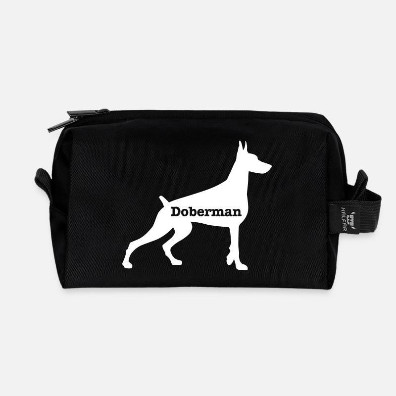 Dobermann - Recycelte Kulturtasche - Schwarz