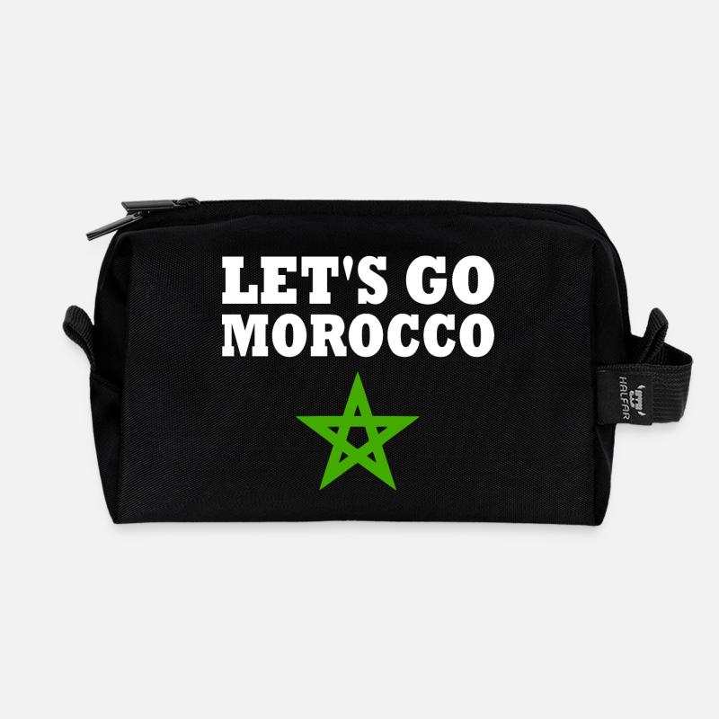 Marokko - Recycelte Kulturtasche - Schwarz