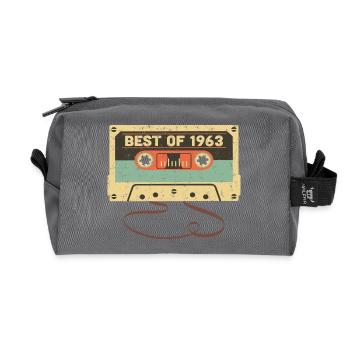 Best of 1963 60th birthday Awesome 60 years old - Recycled Toiletry Zip Bag - anthracite - Front