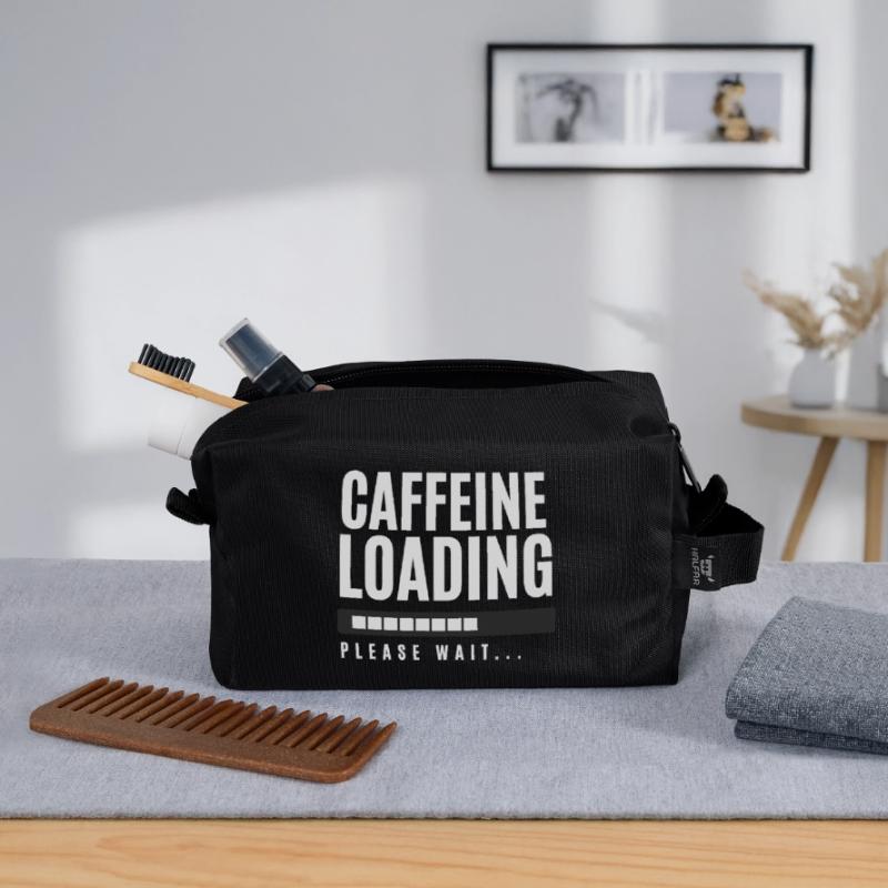 Caffeine Loading Please Wait Recycled Toiletry Zip Bag