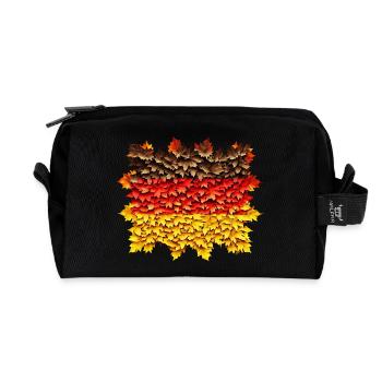 Deutschlandflagge Herbst in Deutschland - Recycelte Kulturtasche - Schwarz - Vorne