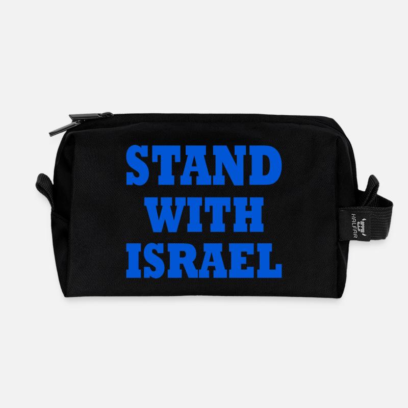 Stand with israel - Recycelte Kulturtasche - Schwarz