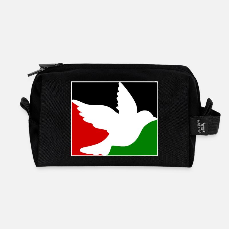 Free palestine - Recycelte Kulturtasche - Schwarz