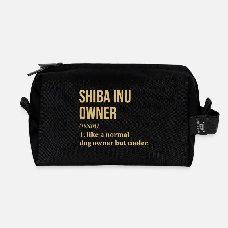 Shiba Inu - Recycelte Kulturtasche - Schwarz