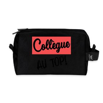 KOLLEGE. ANFANGEN. RUHESTAND - Recycelte Kulturtasche - Schwarz - Vorne