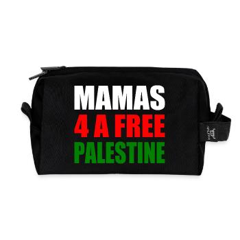 Mamas 4 a free palestine - Recycled Toiletry Zip Bag - black - Front