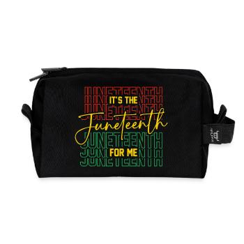 Juneteenth Für mich Frei seit der Unabhängigkeit von 1865 - Recycelte Kulturtasche - Schwarz - Vorne