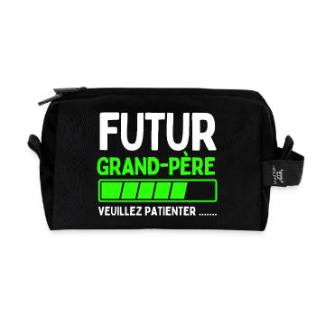 Zukünftiger Großvater - Recycelte Kulturtasche - Schwarz - Vorne
