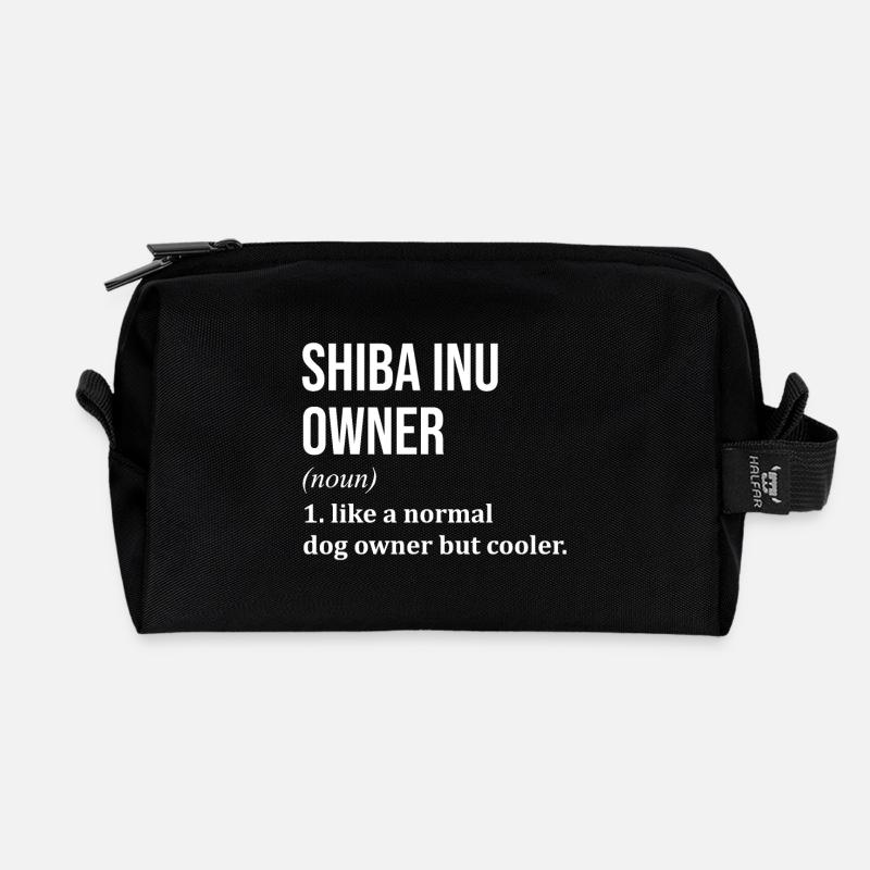 Shiba Inu - Recycled Toiletry Zip Bag - black