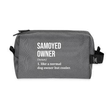 Samoyed - Trousse de toilette en tissu recyclé - anthracite - Devant
