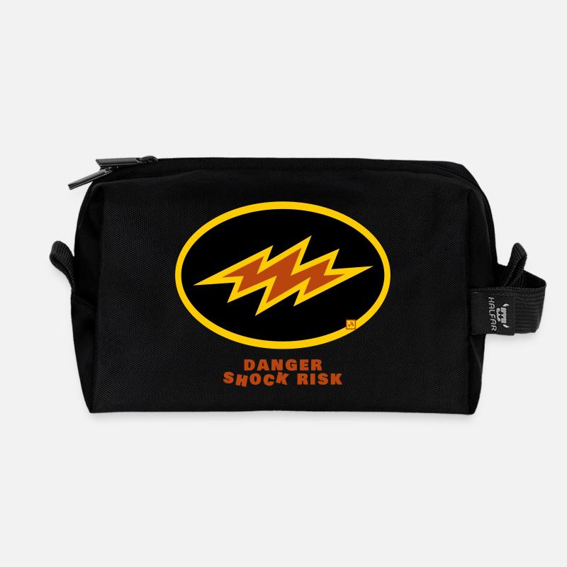 shock risk - Recycled Toiletry Zip Bag - black