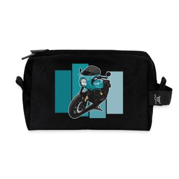Bobber // Custom // Motorcycle - Recycled Toiletry Zip Bag - black - Front