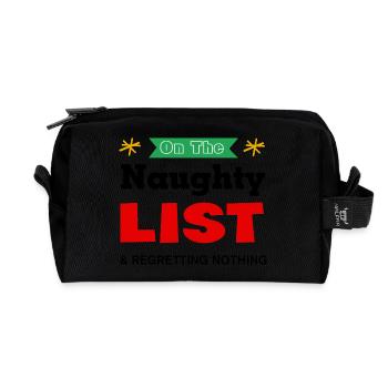 Sur la liste des vilains et ne regrettant rien - Trousse de toilette en tissu recyclé - noir - Devant