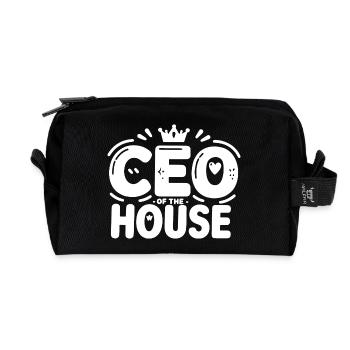 CEO of the House - Recycled Toiletry Zip Bag - black - Front