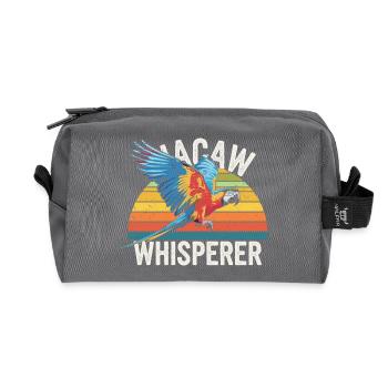 Parrot Lover Design - Recycled Toiletry Zip Bag - anthracite - Front