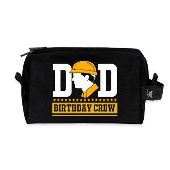 Children's birthday party construction site - Recycled Toiletry Zip Bag - black - Front