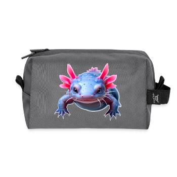 Axolotl aquatic pink highlights gentle amphibian - Recycelte Kulturtasche - Anthrazit - Vorne