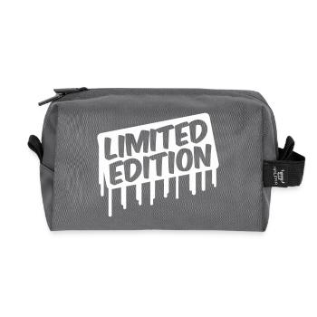 Limited Edition - Recycled Toiletry Zip Bag - anthracite - Front