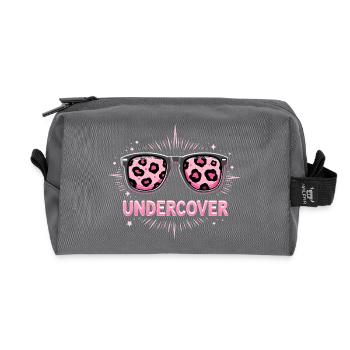 Lunettes de soleil et costume - Funny Motif - Trousse de toilette en tissu recyclé - anthracite - Devant