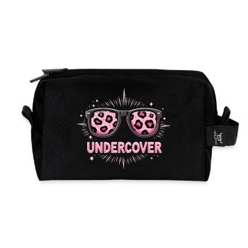 Sunglasses & Costume - Funny Motif - Recycled Toiletry Zip Bag - black - Front